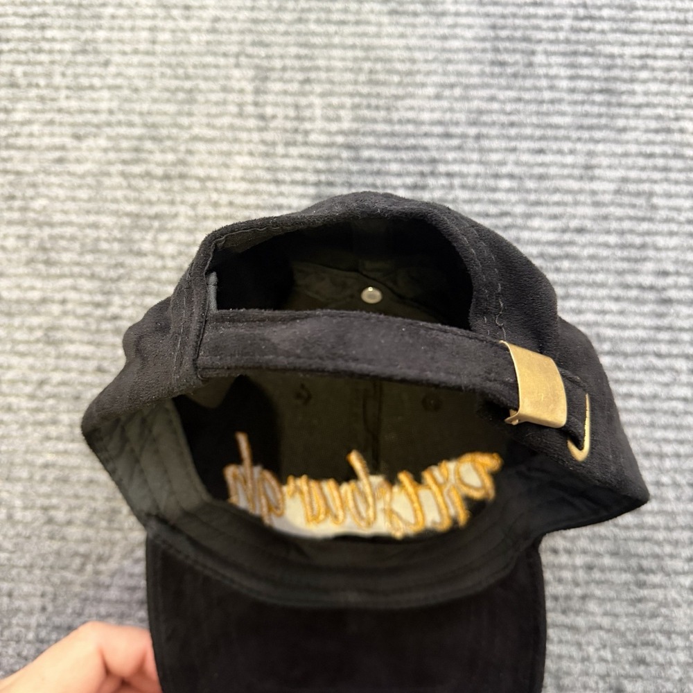 New Pittsburgh Spellout Stitched Black Suede Hat Adjustable Clasp City Hunter - Picture 4 of 6